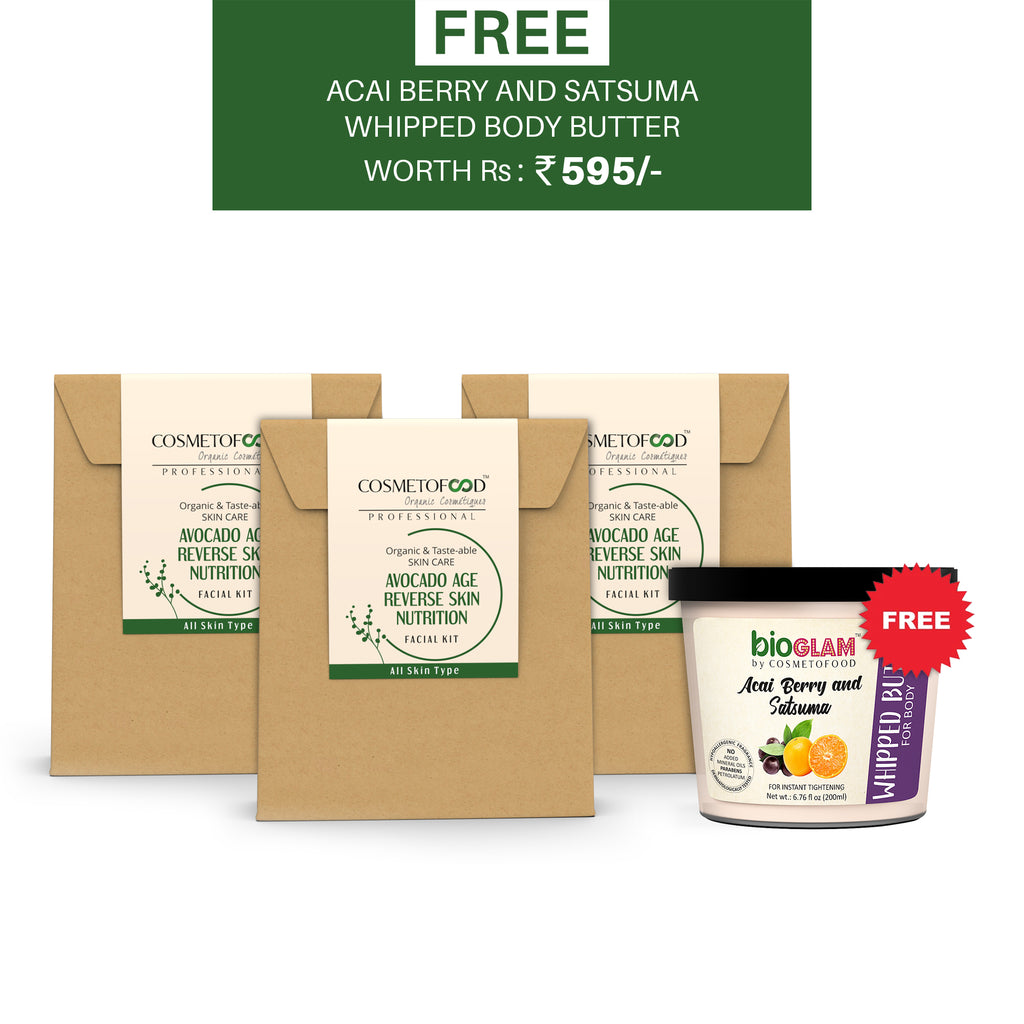 Avocado Age Reverse Facial Kit Pack Of 3 + FREE Body Butter