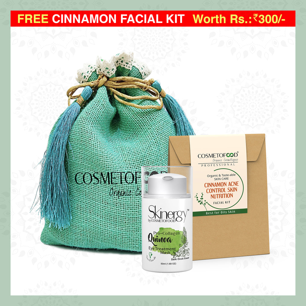 Pro-Collagen Quinoa Eye Treatment Mask (Protein-rich Quinoa to Brighten Eyes) + Free Cinnamon Acne Control Skin Nutrition 35ml