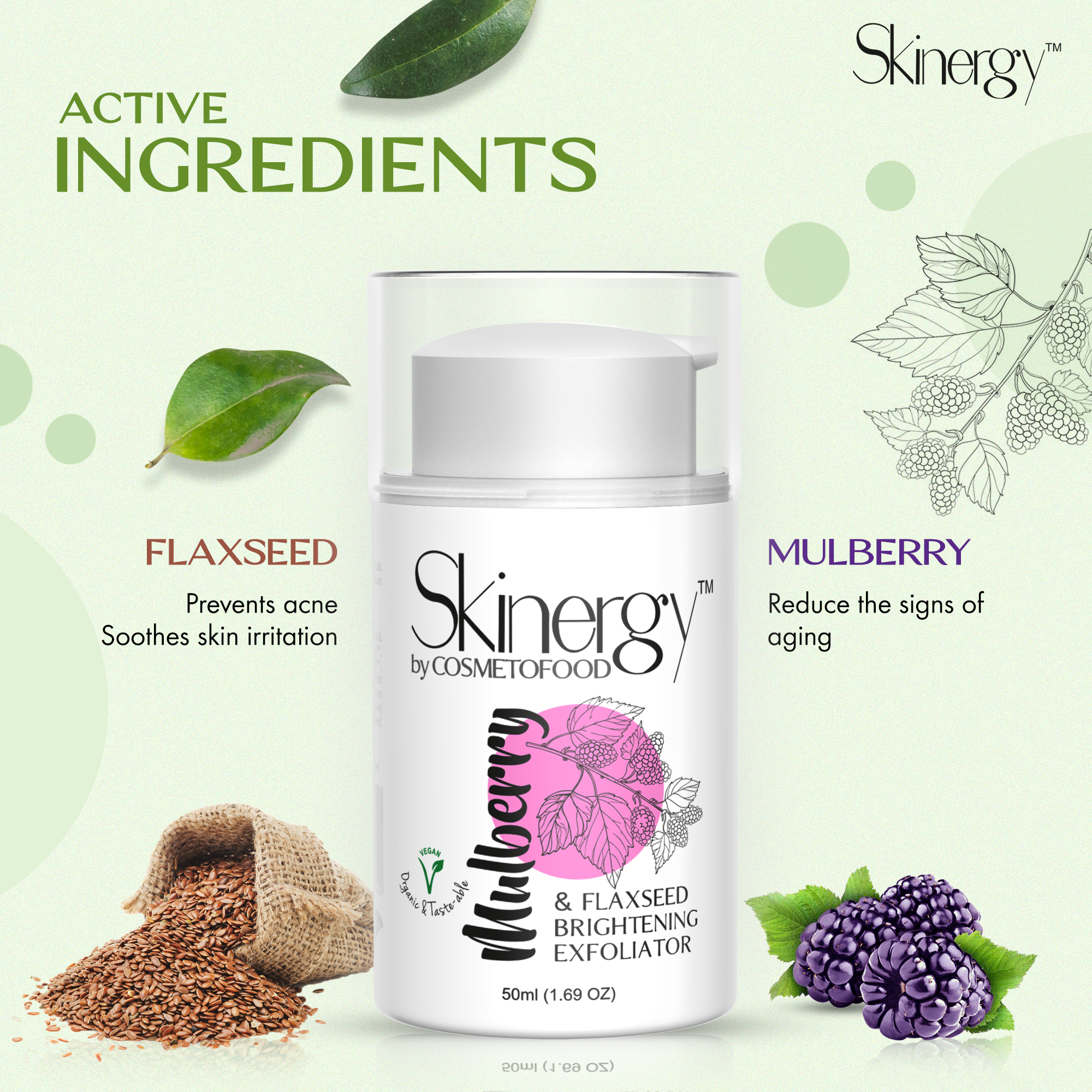 MULBERRY AND FLAXSEED BRIGHTENING EXFOLIATOR 50 ML - Image 4