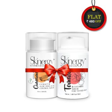 Ceylon Cinnamon Extract & Aloevera Acne Control Scrub 50 ML + Tomato Elixir 50 ML