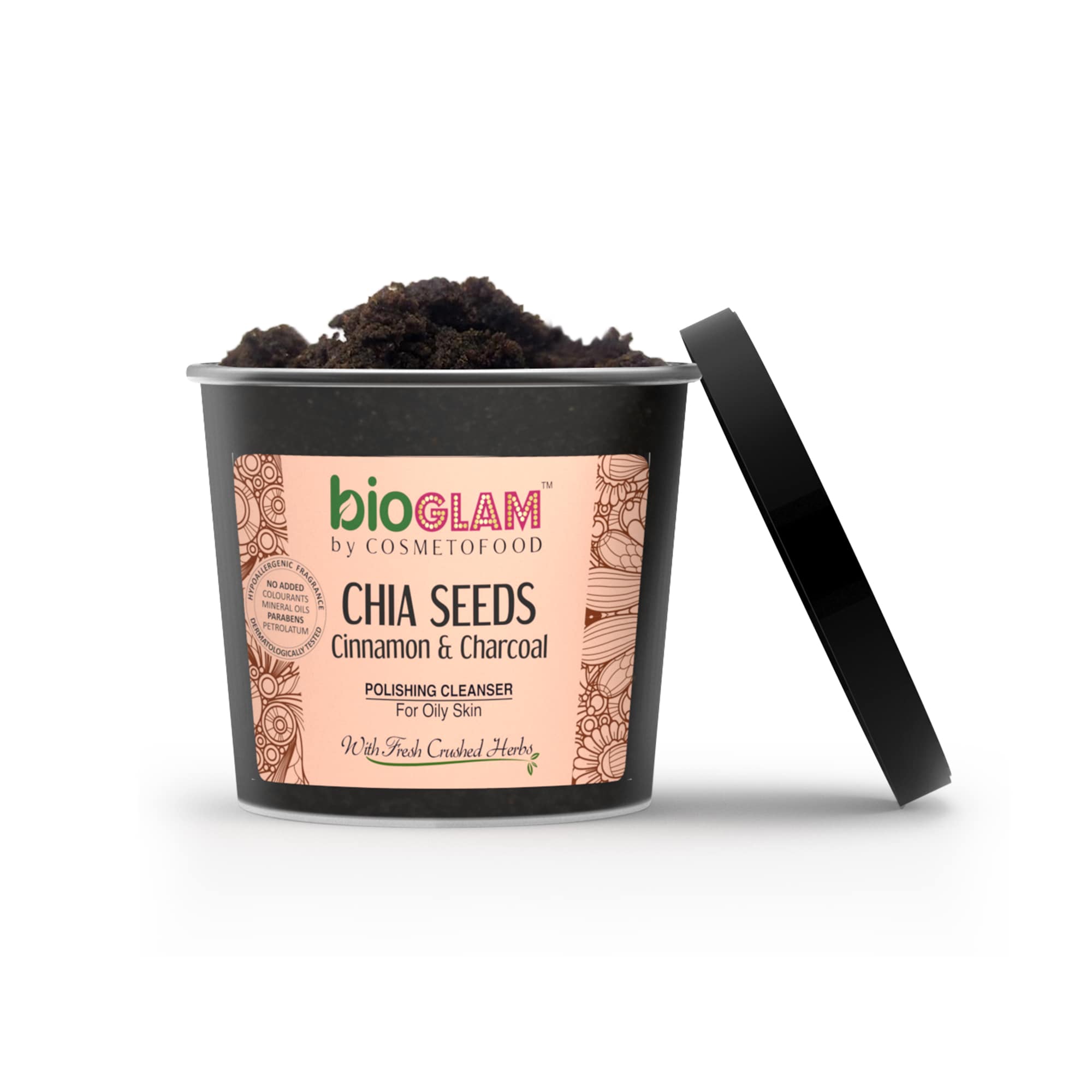 CHIA SEEDS, CINNAMON & CHARCOAL POLISHING CLEANSER 100 ML